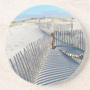 Dessous De Verre En Grès Ombres, dunes de sable et clôtures