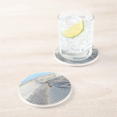 Dessous De Verre En Grès Ombres, dunes de sable et clôtures (Côté)
