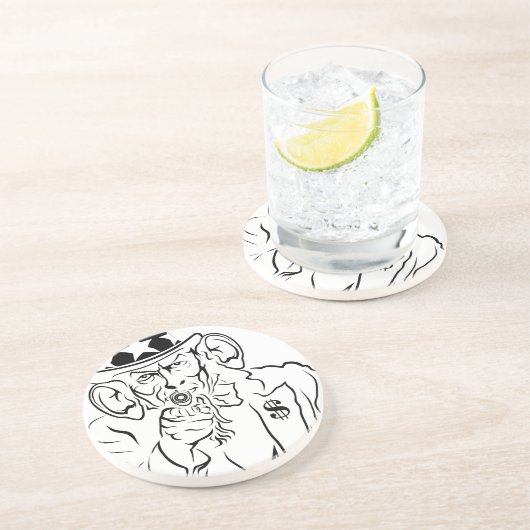 Dessous De Verre En Grès Oncle Sam (Côté)