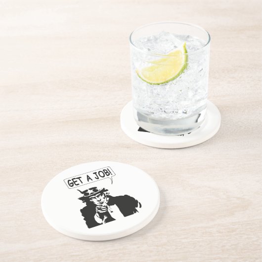 Dessous De Verre En Grès Oncle Sam Obtient Un Emploi (Côté)