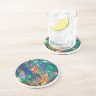 Dessous De Verre En Grès Opale de feu
