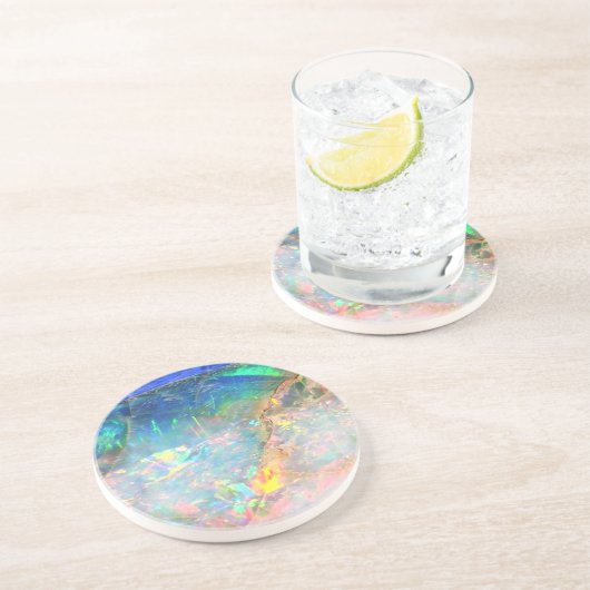 Dessous De Verre En Grès Opale d'océan (Côté)