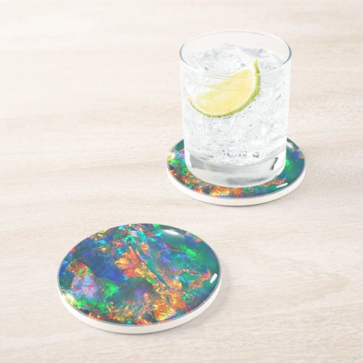 Dessous De Verre En Grès Opale incendie (Côté)