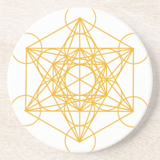 Dessous De Verre En Grès Or de cube en Metatron