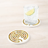 Dessous De Verre En Grès OR Labyrinthe | faites votre propre arrière - plan (Côté)