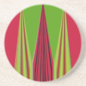 DESSOUS DE VERRE EN GRÈS OR ROUGE VERT (Devant)