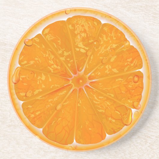 DESSOUS DE VERRE EN GRÈS ORANGE 6 (Devant)