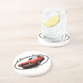 DESSOUS DE VERRE EN GRÈS ORANGE DE 1969 CAMAROYENKO (Côté)