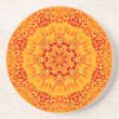 Dessous De Verre En Grès Orange Marigold Mandala (Devant)