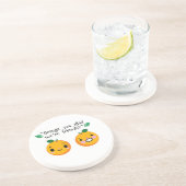 DESSOUS DE VERRE EN GRÈS ORANGE QUOTE (Côté)