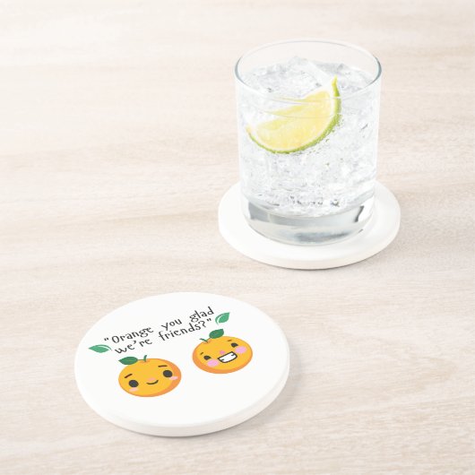 DESSOUS DE VERRE EN GRÈS ORANGE QUOTE (Côté)