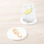 Dessous De Verre En Grès Orange Seahorse (Côté)