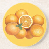 Dessous De Verre En Grès Oranges (Devant)