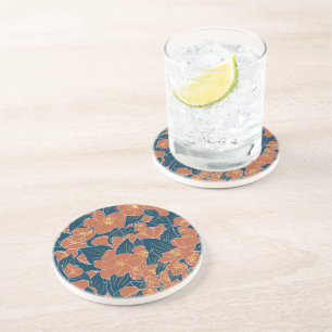 Dessous De Verre En Grès Oranges Fausses