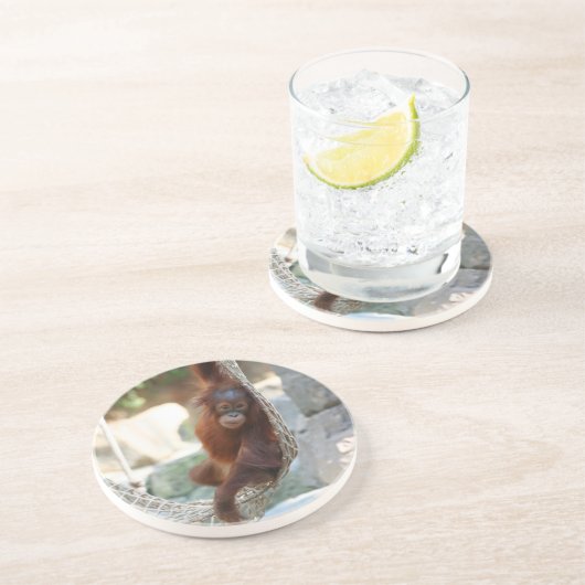 Dessous De Verre En Grès OrangUtan 001 (Côté)