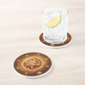 Dessous De Verre En Grès Orbe de l'Oracle de Feu (Côté)