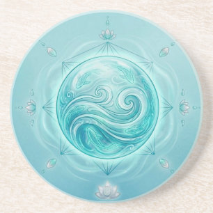 Dessous De Verre En Grès Orbe de l'Oracle de l'Eau