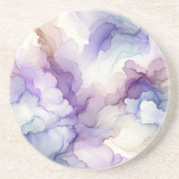 Orchidée florissante Aquarelle violette Art Abstra