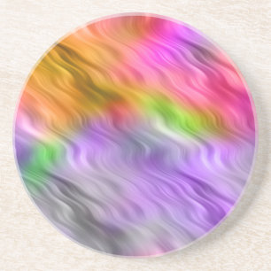 Dessous De Verre En Grès Orchidée violette texture ondulée