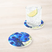 Dessous De Verre En Grès Orchidées bleues (Côté)