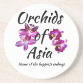 Dessous De Verre En Grès Orchidées d'Asie (Devant)