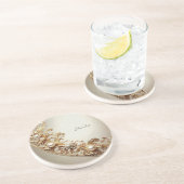 Dessous De Verre En Grès Ornate Gold Flourish Sandstone Coaster (Côté)