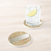 Dessous de verre en grès orné d'or moderne (Côté)