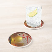 Dessous De Verre En Grès Ornement de neige givrée (Côté)