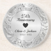 Dessous De Verre En Grès Ornement floral (Devant)