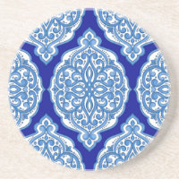 Ornement turc, blanc-bleu de luxe.