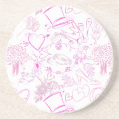 Dessous De Verre En Grès ornements mariages motif 02 (Devant)