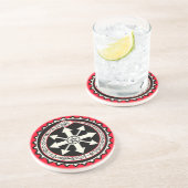 Dessous De Verre En Grès Oroburos avec Étoile du Chaos (Côté)