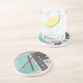 Dessous De Verre En Grès Oscilloscope Amour (Côté)