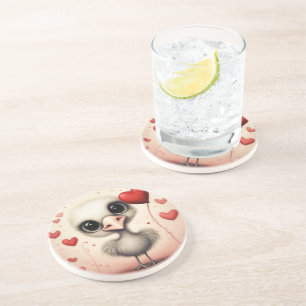 Dessous De Verre En Grès Ostrich Love 1