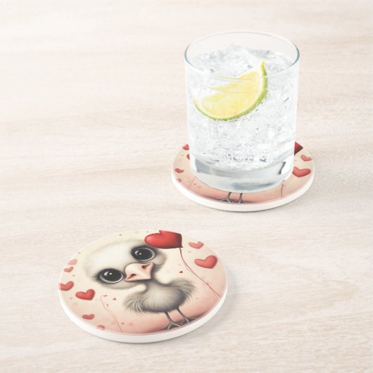 Dessous De Verre En Grès Ostrich Love 1 (Côté)