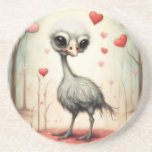 Dessous De Verre En Grès Ostrich Love 2 (Devant)