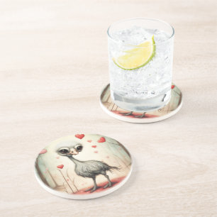 Dessous De Verre En Grès Ostrich Love 2