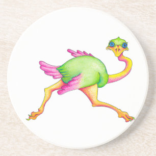 Dessous De Verre En Grès Ostrich rare