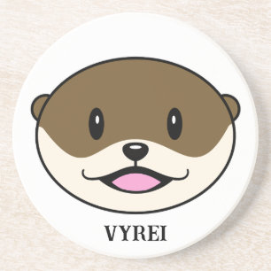 Dessous De Verre En Grès Otter souriant mignon