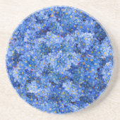 Dessous De Verre En Grès Oublie-moi pas Motif de fleurs (Devant)