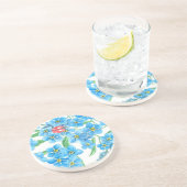 Dessous De Verre En Grès Oublie-moi pas un motif sans soudure (Côté)