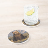 Dessous De Verre En Grès ours brun, Ursus arctos, grizzli, Ursus (Côté)