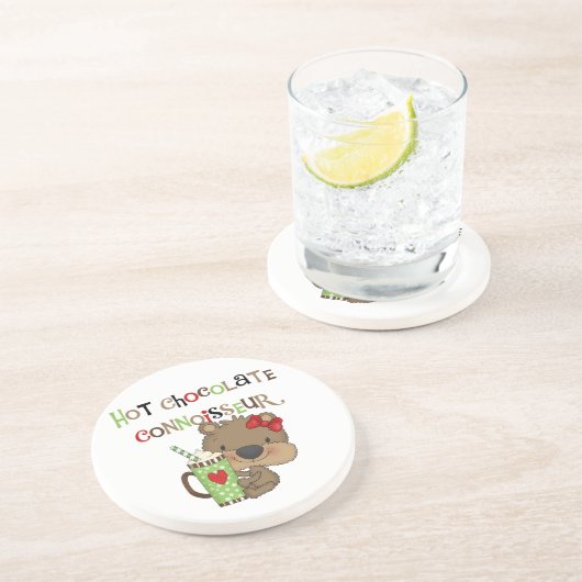 Dessous De Verre En Grès Ours chaud de fille de ChocolateConoisseur (Côté)