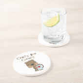 Dessous De Verre En Grès Ours de garçon fou pour des vacances de cacao (Côté)