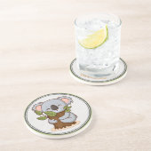 Dessous De Verre En Grès Ours de koala accroché à l'arbre (Côté)