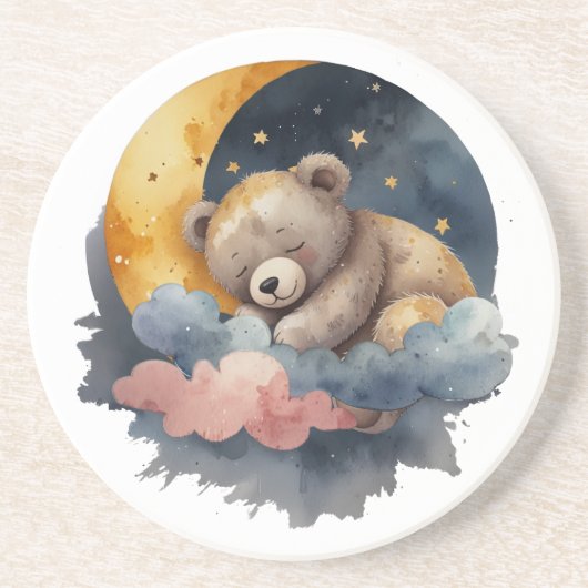 Dessous De Verre En Grès Ours en peluche mignon (Devant)