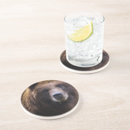 Dessous De Verre En Grès Ours gris Brown (Côté)