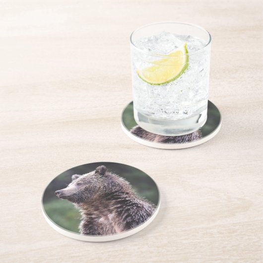 Dessous De Verre En Grès Ours gris debout (Côté)