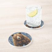 Dessous De Verre En Grès Ours grizzly (Côté)