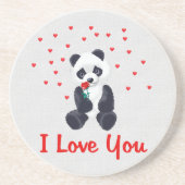 Dessous De Verre En Grès Ours panda Valentine (Devant)